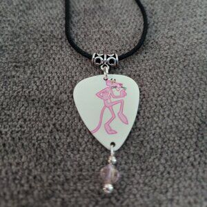 PINK PANTHER GUITAR PICK NECKLACE